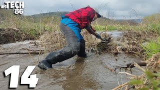 Manual Beaver Dam Removal No14  A Lot Of Sticks In Such A Small Dam [upl. by Charleen]