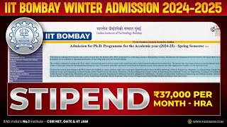 IIT BOMBAY Winter Admission  IIT BOMBAY MSC amp PHD NOTIFICATION  Complete Information  IFAS [upl. by Reifinnej590]