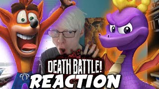 Crash VS Spyro  DEATH BATTLE REACTION What an N Sane Fight [upl. by Anilecram799]