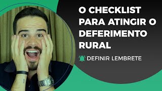 Live 28 O Checklist para Atingir o Deferimento Rural  Live 28  Projeto 21 [upl. by Minier]