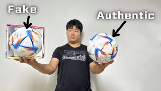 Fake vs Real Authentic World Cup Al Rihla 2022 Ball [upl. by Sue]