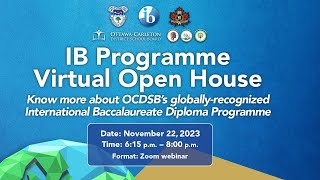 2023 International Baccalaureate Program Virtual Open House [upl. by Erdreid]