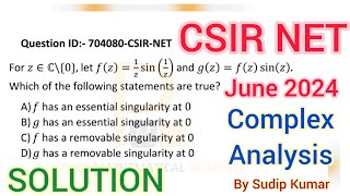 CSIR NET June 2024 Complex Analysis Solution  CSIR NET June 2024 Math Part C Complex Analysis [upl. by Amiarom]