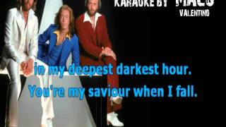 HOW DEEP IS YOUR LOVE KARAOKE by MACS [upl. by Eelrac]