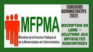 Concours Administratifs Fonction Publique 2022  Inscription En Ligne  Prise De RendezVous [upl. by Ciryl207]