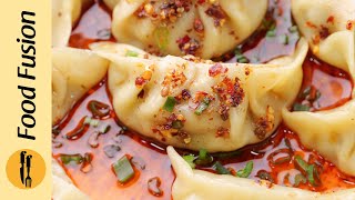 Chicken Dumplings with Chilli Oil amp Dumpling Sauce Recipe by Food Fusion [upl. by Cassondra]