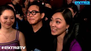 Family Night Jet Li Hits the ‘Mulan’ Red Carpet with Daughters Jada amp Jane [upl. by Eimor644]