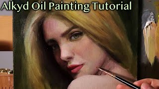 Portrait Painting Tutorial  How To Use ALKYDS  Paul Rubens Oil Paint REVEW [upl. by Pelson]