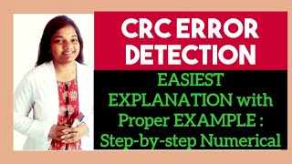 CRC Error Detection in Computer Networks Full Example in Hindi  Cyclic Redundancy Check Numerical [upl. by Lenci]