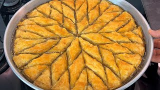 10 KATI BİRDEN AÇILIYOR 💯OKLAVASIZ 40 KAT BAKLAVA TARİFİ👌🏼EV BAKLAVASI NASIL YAPILIR [upl. by Banquer]