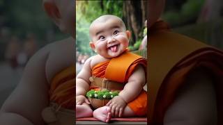 So cute little monk ❤🌾 shorts cutebabyshivi [upl. by Arbmat]