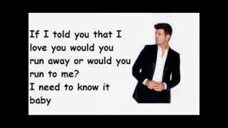 FEEL GOOD LYRICS ROBIN THICKE [upl. by Meagher250]