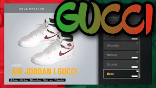 NBA 2K20 Shoe Creator  Air Jordan 1 Custom quotGucciquot [upl. by Georg672]