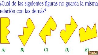 Psicotécnico  Figura Discordante o Término Excluído Ejercicios Resueltos [upl. by Ki19]