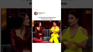 only priyanka and kangana have this kind of audacity 🙌🏻 priyankachopra kwk bollywood viralshorts [upl. by Einnek]