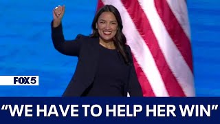 AOC unleashes on Trump in fiery DNC speech [upl. by Violante]