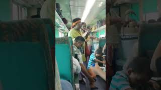 An amazing experience of folk songs inside the train way to Shantiniketan 🥰santiniketanfypfun [upl. by Reifnnej926]