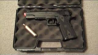 WinGun M1911 CO2 Airsoft Pistol Review [upl. by Akemahs95]