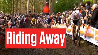 Mathieu Van Der Poel Wins 4th Straight In Gavere [upl. by Annavoj]