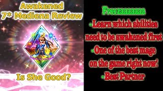 FFBE 7 Stars Mediena Ability Awakening Review The Best Ice Mage 775 [upl. by Ddart]