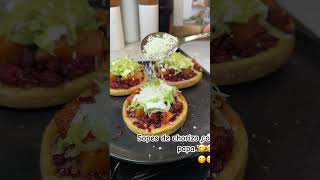 Sopes con chorizo y papamexicanfood rico [upl. by Einal]