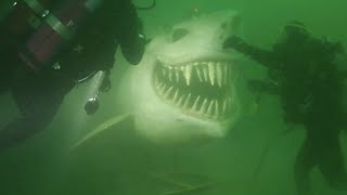 Lake Neuchâtel Shark Evil Genius Hides Giant Shark Statue to Terrify Divers in Swiss Lake [upl. by Bolanger]