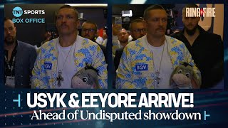 💛 Oleksandr Usyk arrives with Eeyore ahead of FuryUsyk 🇸🇦 RingOfFire [upl. by Fasta]