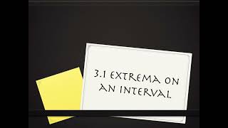 31 Extrema on an Interval part 1 [upl. by Vaas]