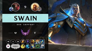 Swain Support vs Leona  KR Master Patch 1411 [upl. by Kealey]