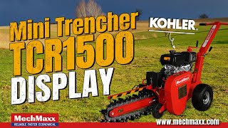 Product Display of MechMaxx 14HP 429cc KOHLER Estart 24 Ditching Mini Trencher TCR1500 [upl. by Noira]