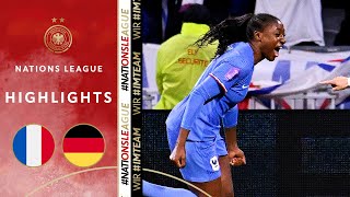 DFB women miss Olympic chance  France vs Germany 21  Highlights  Womens Nations League [upl. by Holtz]