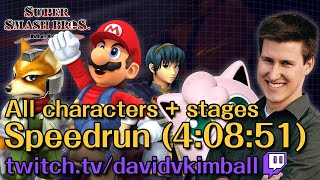 Melee Speedrun All characters and stages unlocked new PB as of 2272021 40851 [upl. by Kutchins]