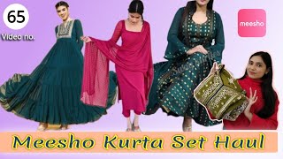 Meesho Kurta Set Review party wear kurta set from Meesho onlineshopping tryon unboxingvideo [upl. by Fianna]