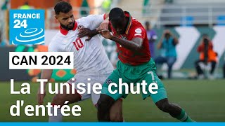 CAN 2024  La Tunisie chute dentrée face à la Namibie • FRANCE 24 [upl. by Haeluj811]