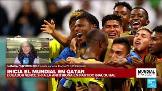 Informe desde Doha Ecuador venció a Qatar en el partido inaugural del Mundial [upl. by Idner402]