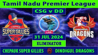 Chepauk Super Gillies vs Dindigul Dragons  CSG vs DD  Tamil Nadu Premier League 2024 Live [upl. by Novihc]