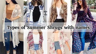 Types of shrugs with namesTypes of cardigan kimono with namesSummer shrugs design for girls women [upl. by Arakawa]