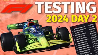 F1 PreSeason Testing 2024  Day 2  Live Reaction amp Commentary [upl. by Esidarap]