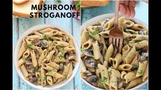 Instant Pot Vegan Mushroom Stroganoff  How to make Mushroom Stroganoff [upl. by Esydnac392]