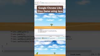 Google Chrome Like Dino Game using Java coding games code codesandbox codelabs codegames java [upl. by Irrem]