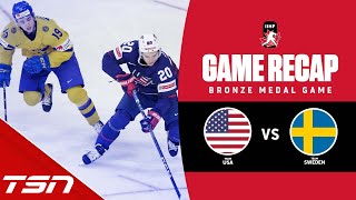 USA vs Sweden  2023 World Juniors Highlights [upl. by Graehme243]