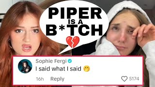 Sophie Fergi SHADES Piper Rockelle and Her Mom Tiffany On LIVE 😱😳 With Proof [upl. by Heid]