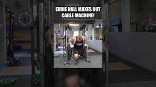 Eddie Hall Maxes Out Cable Machine gym [upl. by Atikaj]