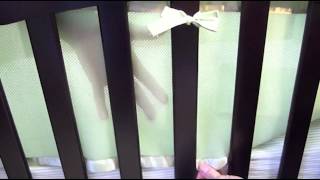 BreathableBaby Mesh Crib Liner  How To Install On A Slatted Crib  BabySecurity [upl. by Llieno]