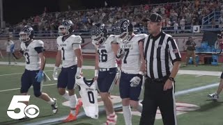 Greenwood football team pays tribute to teammate killed in fire [upl. by Netsrik609]