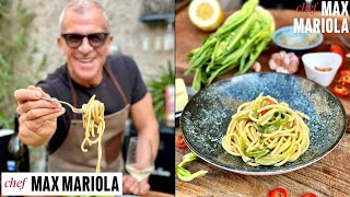 SPAGHETTI CON PUNTARELLE E ALICI  Ricetta di Chef Max Mariola [upl. by Eissahc]