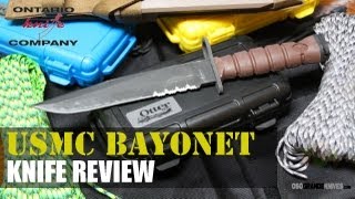 Ontario Knives USMC Multi Purpose Bayonet Review  OsoGrandeKnives [upl. by Ilanos]