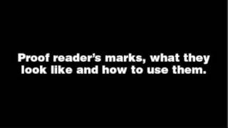 Proofreading Marks also known as Proofreading Symbols [upl. by Haerb329]