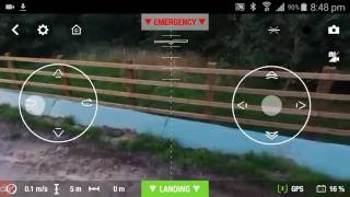 Parrot Bebop flight controlled via Smartphone [upl. by Nylikcaj264]