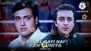 badal gayi hai ye duniya video song  Govinda amp Sanjay dutt  song [upl. by Johan]